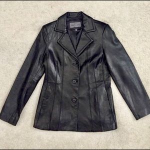 Women’s Bromley Leather Coat/Jacket -Black
